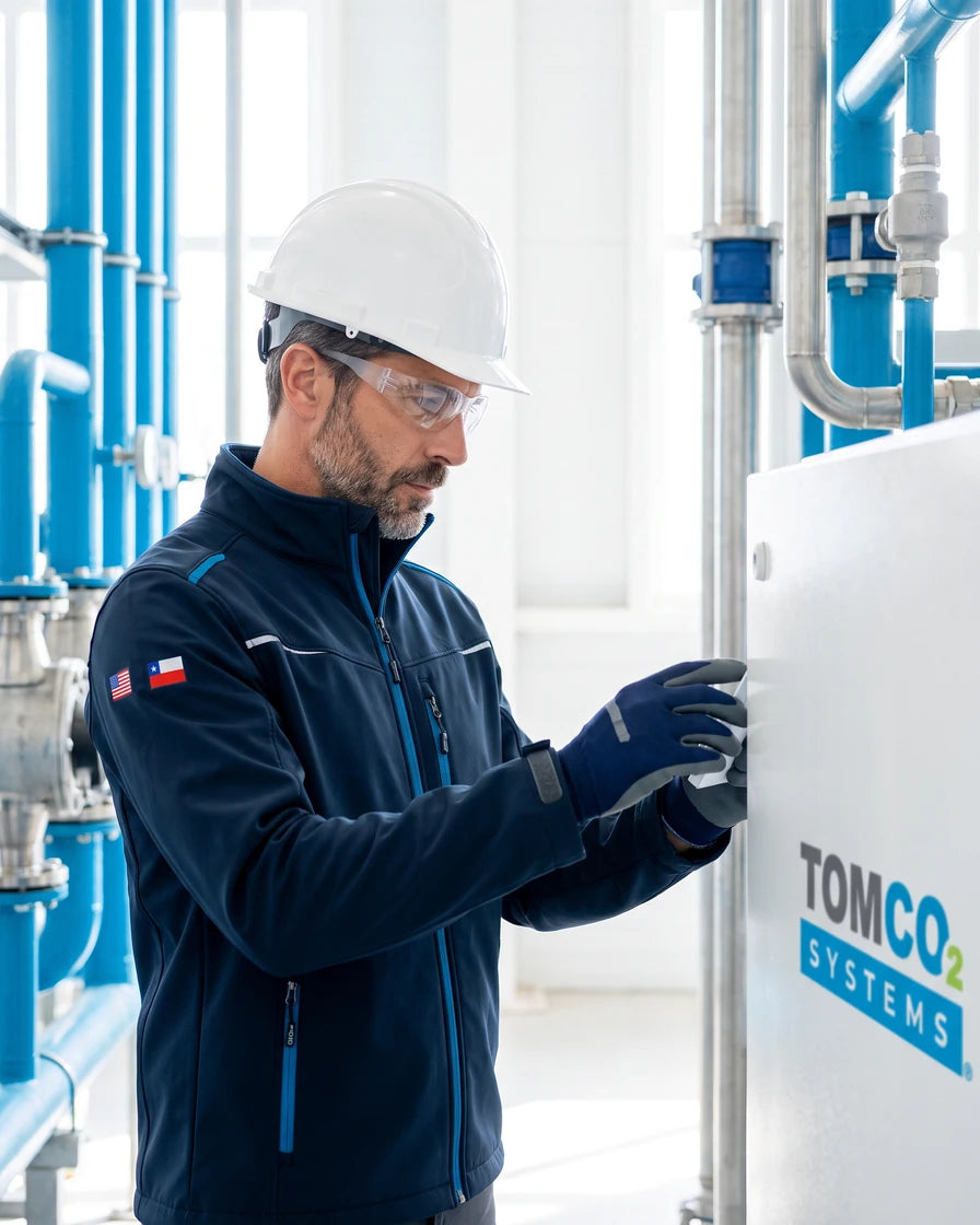 Planta de tratamiento de agua con control de pH por CO₂