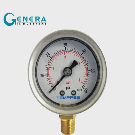 MANOMETRO SERIE INOX/BRONCE CON DN 100mm (4") INFERIOR