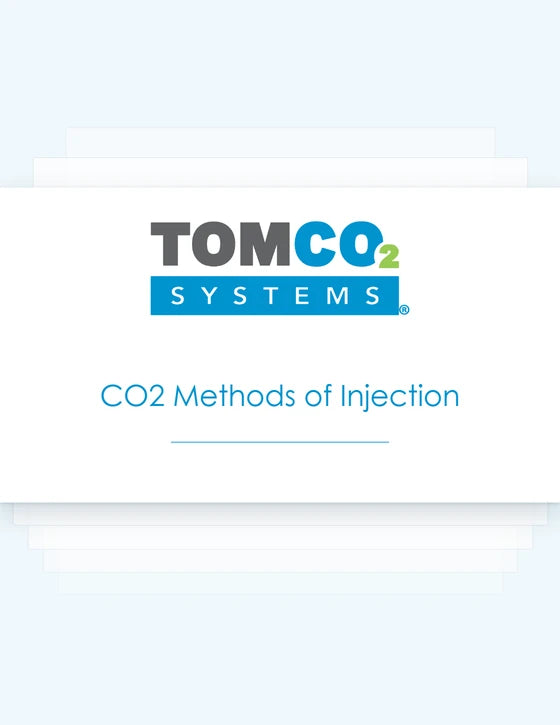 Primera diapositiva de la presentación «CO2 Methods of Injection» de TOMCO2 Systems