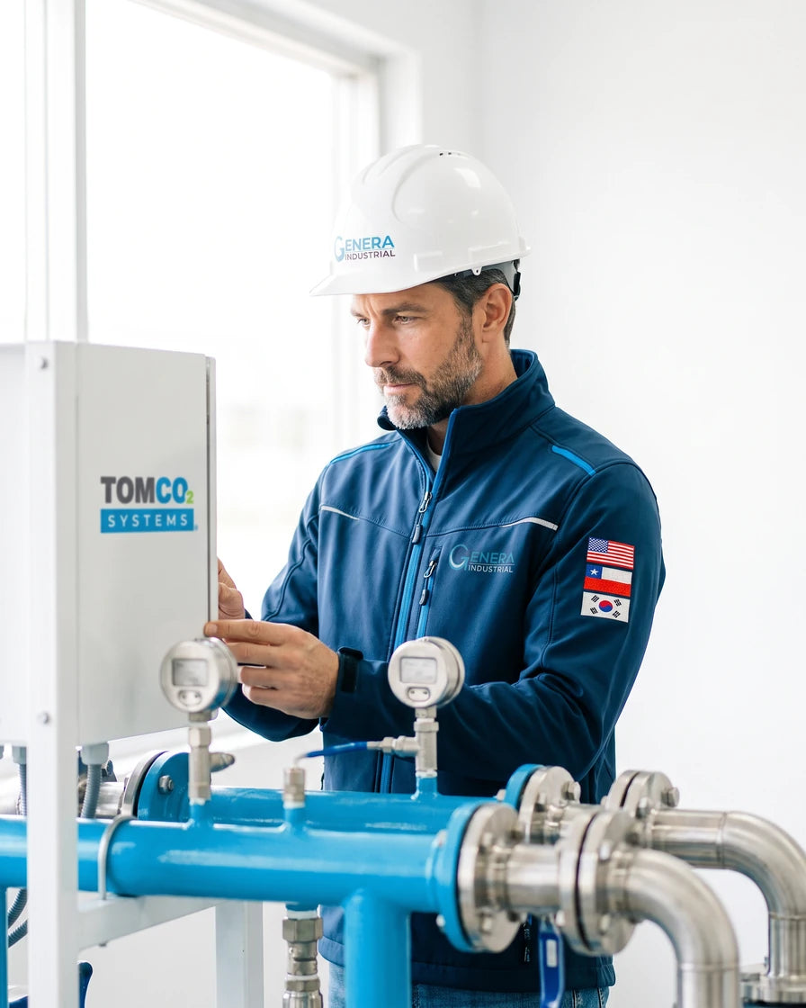 Planta de tratamiento de agua con control de pH por CO₂